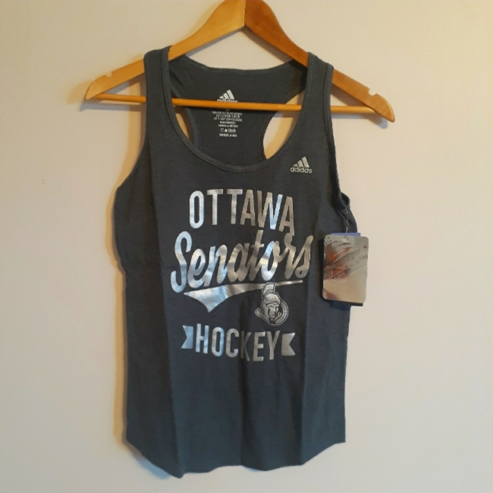 Adidas Ottawa Senators Muscle Racerback Tank Top Women NHL Hockey Shirt …